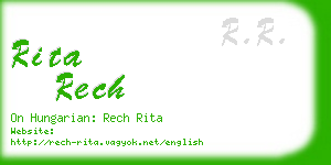 rita rech business card